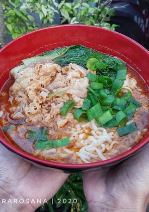 Foto resep Mie Sapi Kuah Pedas