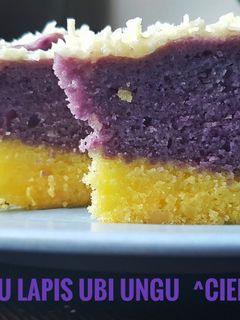 Foto resep Cake keju lapis ubi ungu