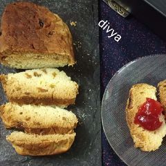 A picture of Fresh cream and Raisins bread.