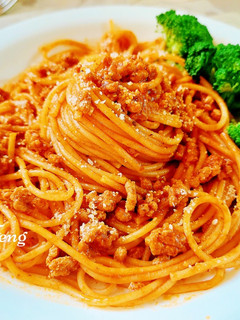 A picture of Tomato Meat Sauce Spaghetti (Easy Version).