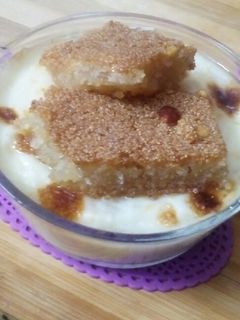 صورة لوصفة ارز بحليب بالبسبوسه