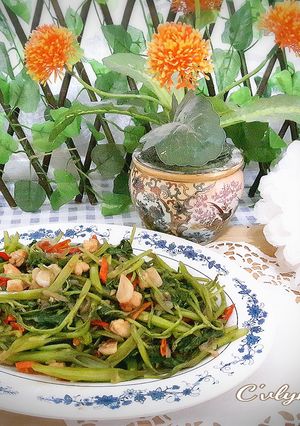 Foto resep Tumis Kangkung Udang