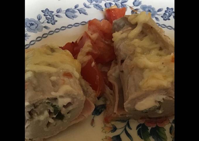 Roulades de veau au jambon tomates et mozzarella