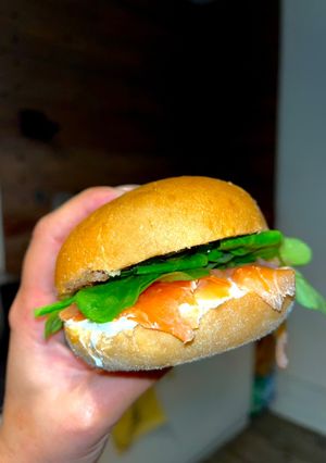 Une photo de Sandwich saumon fromage frais 🥯