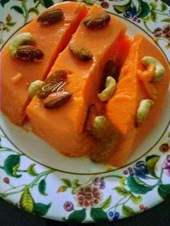 A picture of Coconut Custard Halwa.