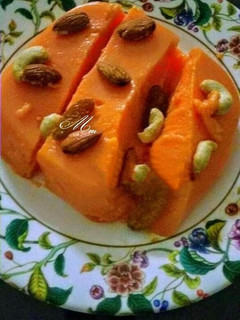A picture of Coconut Custard Halwa.