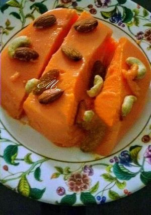 A picture of Coconut Custard Halwa.