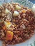 Guiso de fideos tostados