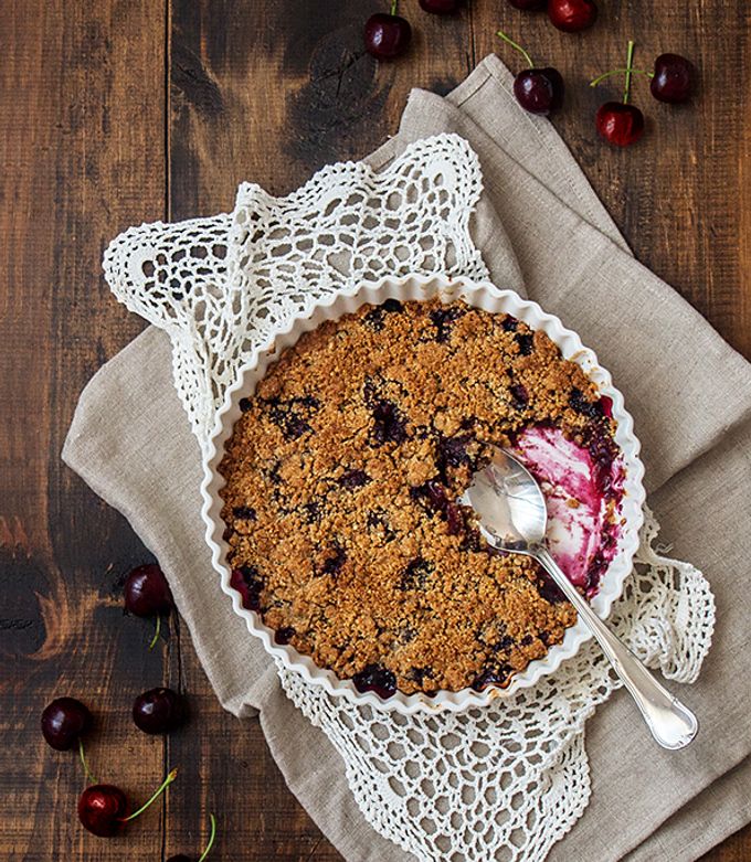 Foto principal de Crumble de cerezas