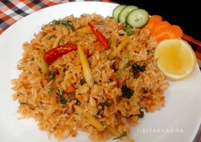 Thai Tom Yum Veg Masala Rice Recipe by Jibita Khanna - Cookpad