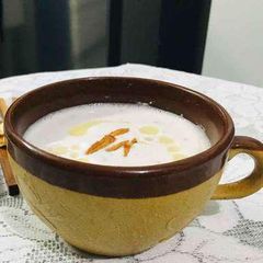 Wheat Sprout Almond Soup A picture of Wheat Sprout Almond Soup.