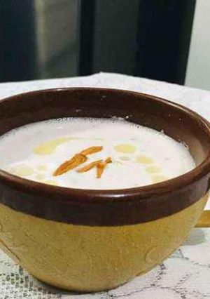 A picture of Wheat Sprout Almond Soup.