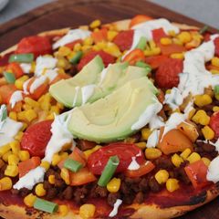 Vegan Mexican Pizza A picture of Vegan Mexican Pizza.