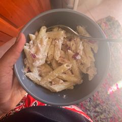 I just got back tuna pasta salad A picture of I just got back tuna pasta salad.