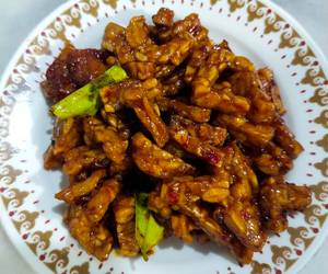 Ini Caranya Tempe Urak Arik Pedas Manis Vegan Paling Enak