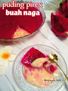 Foto resep Puding pirex buah naga