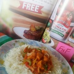 A picture of Bbq rice.