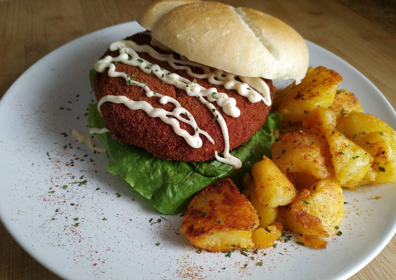 Hamburguesa de Merluza Crujiente