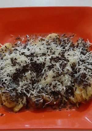 Foto resep Pisang Bakar Teflon Cokelat Keju