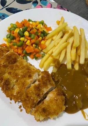 Foto resep Chicken Katsu with BBQ-Teriyaki Sauce ala Mamgin