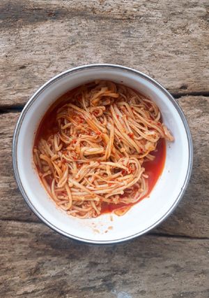 Foto resep Tumis Jamur Enoki Pedas