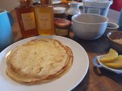 A picture of crepe batter