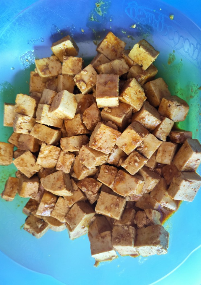 Una foto de Tofu al curry