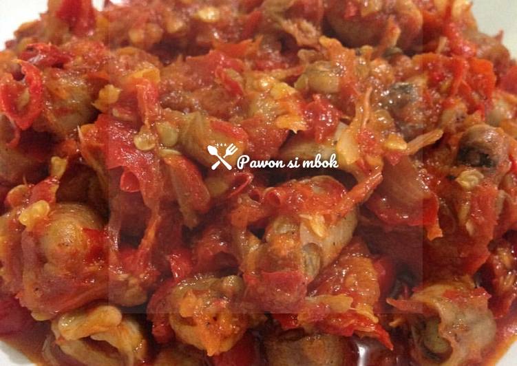 Cumi asin balado hot pawon si mbok 🌶🦀