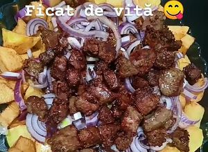 O poză a rețetei Arnavut Ciğeri tradus în română Ficat albanez, rețetă turcească.