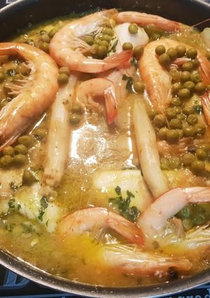 Una foto de Lomos de merluza en salsa(Thermomix)