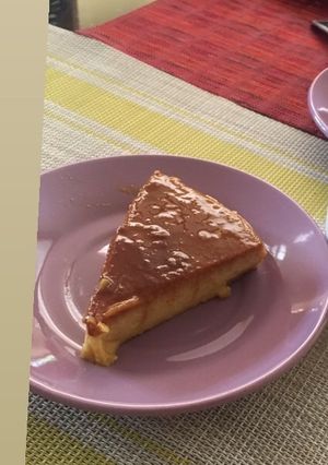Una foto de Flan de la casa