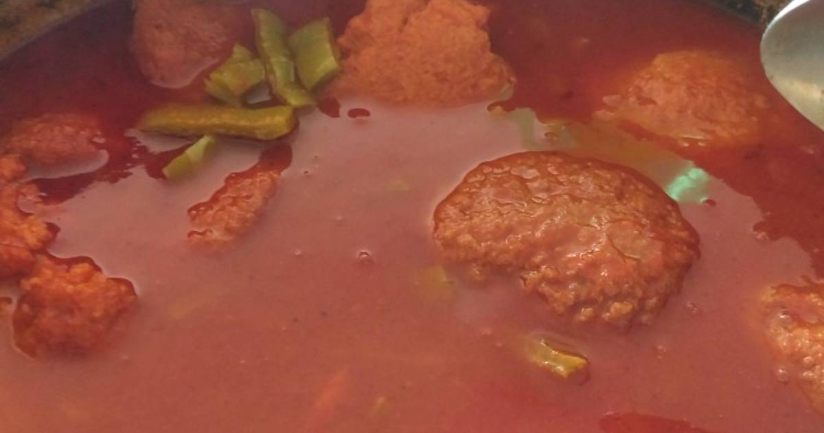 Tortitas de camarón con nopales en salsa roja, ¡para chuparse lo Receta de  Cynthia Serena- Cookpad