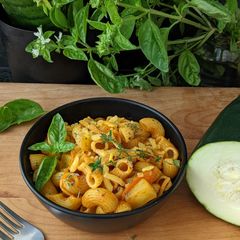 A picture of ZUCCHINI Desi Style Pasta.