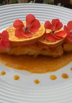 Una foto de Pechuga de pollo a la naranja