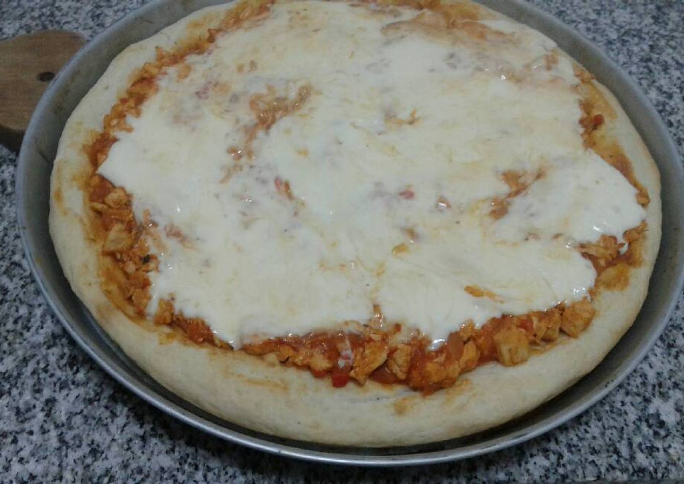 Pizza de pollo a la portuguesa