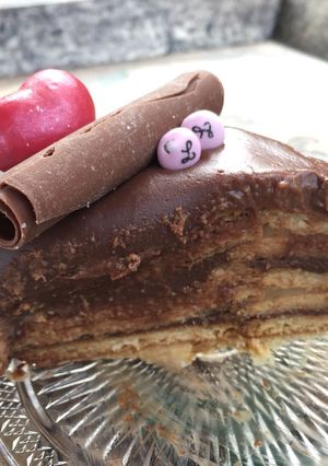 A picture of Grandma’s Cake: Cookies, Custard, and Chocolate.