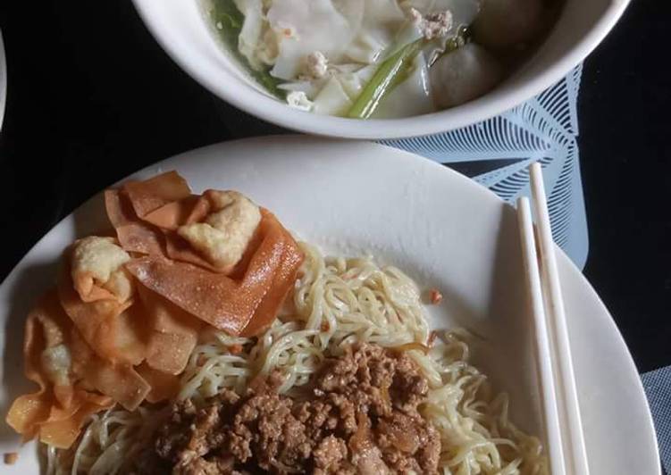 Resep Mie pangsit (non halal) Anti Gagal