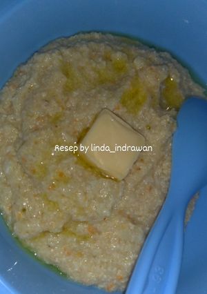 Foto resep MPASI |BB BOOSTER 6+|BUBUR SALMON KEJU TELUR SANTAN ala Linda