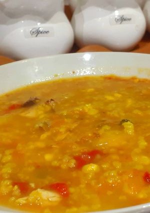 عکسی از دستور سوپ بلغور جو 😋