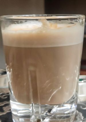 A picture of Dalgona coffee.