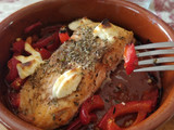 Lomo de salmón con pimiento y philadelphia especiado al horno