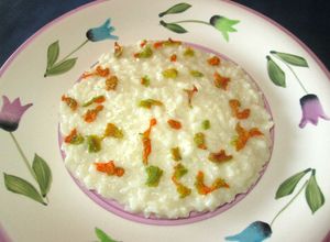 Foto di Risotto al taleggio con fiori di zucca
