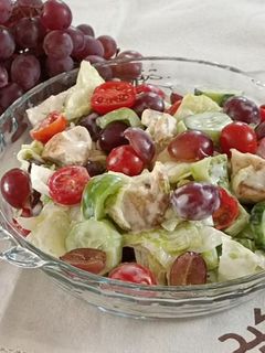 عکسی از دستور سالاد مرغ و انگور