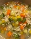 Sopa De Arroz integral con verduras