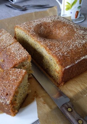 A picture of Lemon and Poppy Drizzle Cake.