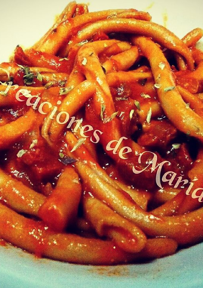 Una foto de Pasta de Cebolla con tomate