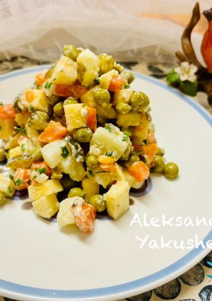 A picture of Lenten vegetable salad.