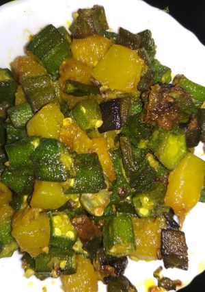 A picture of Okra fry.