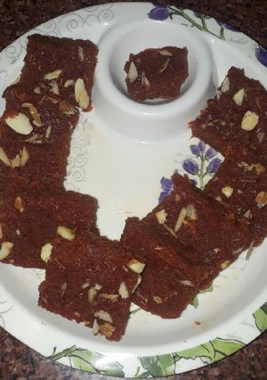 A picture of Gajar pak barfi...🥕🥕.