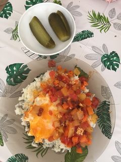 Lecsós répás tojás recept fotója